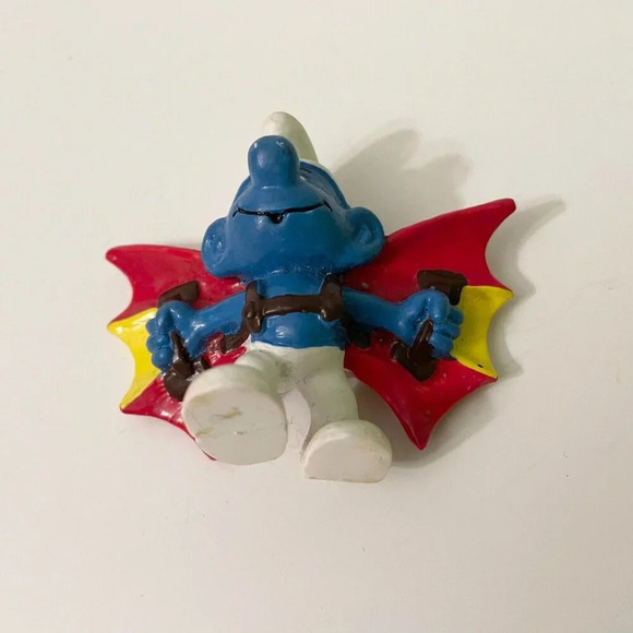 Smurfs Hang Glider Smurf Flying Wings Figure Peyo Figurine - Picture 12 of 12